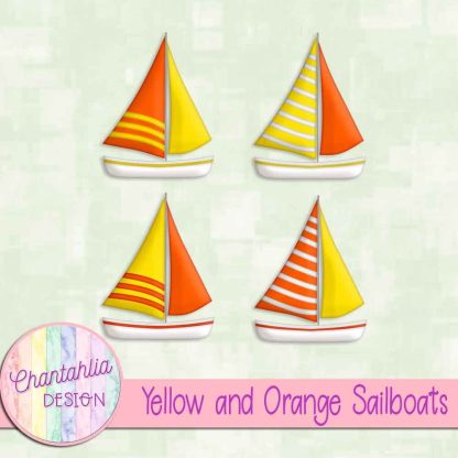 Free yellow and orange sailboats