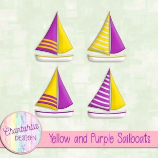 Free yellow and purple sailboats