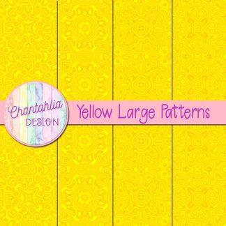 Free yellow large patterns digital papers