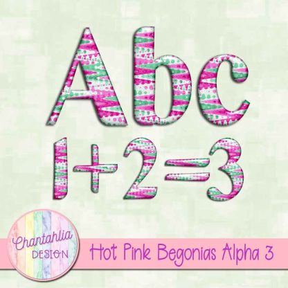 Free alpha in a Hot Pink Begonias theme.