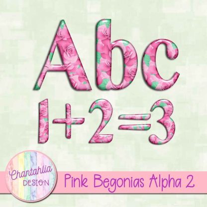 Free alpha in an Pink Begonias theme