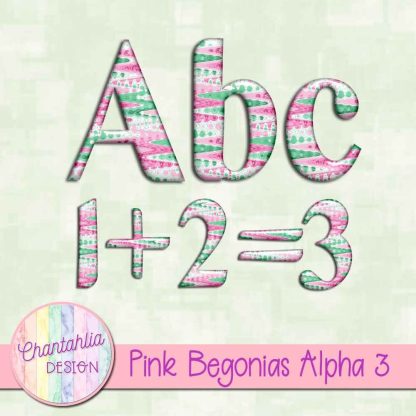 Free alpha in an Pink Begonias theme