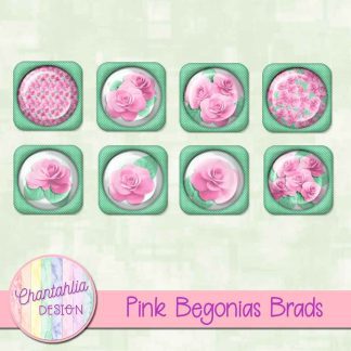 Free brads in a Pink Begonias theme