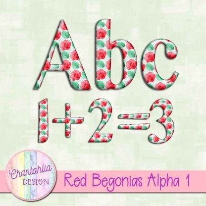 Free alpha in an Red Begonias theme