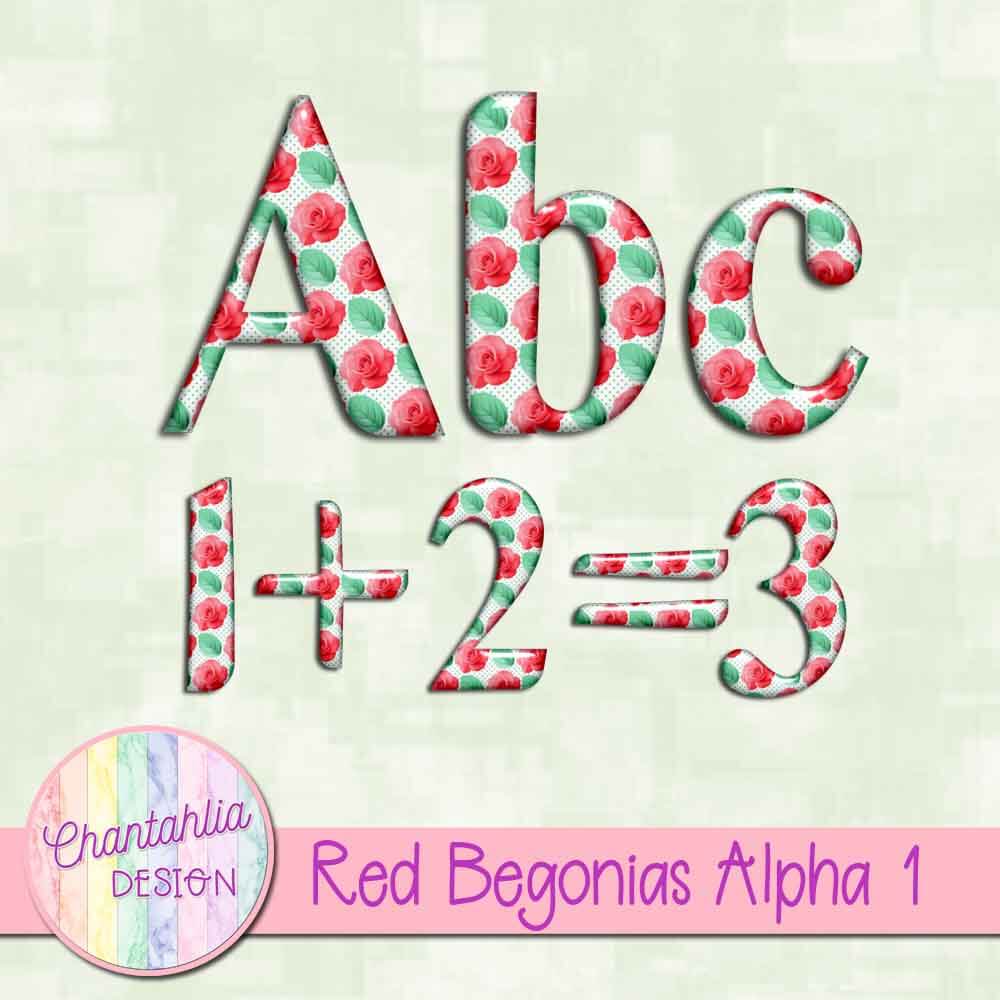 Free alpha in an Red Begonias theme