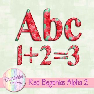 Free alpha in an Red Begonias theme