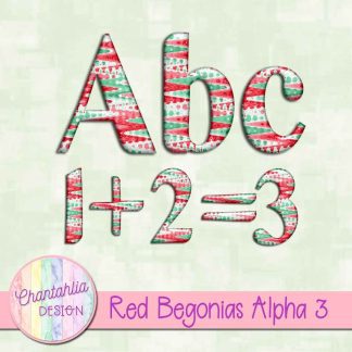 Free alpha in an Red Begonias theme