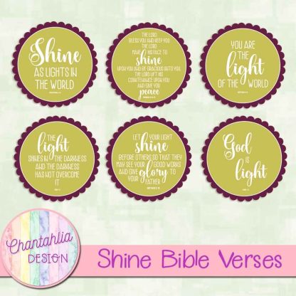 Free Bible Verses in a Shine theme