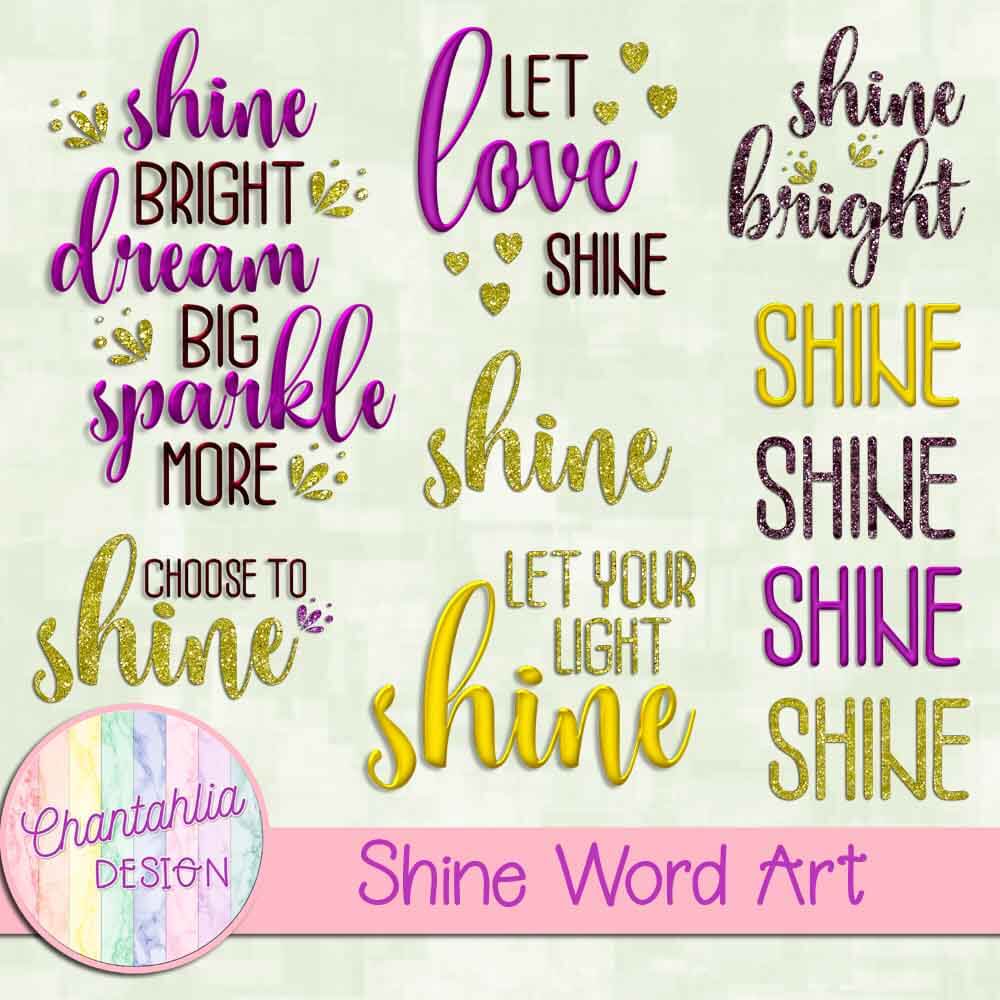 shine-word-art