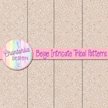 Free beige intricate tribal patterns