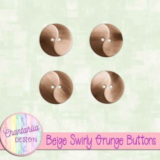 Free beige swirly grunge buttons
