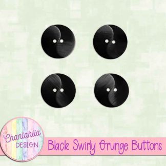 Free black swirly grunge buttons