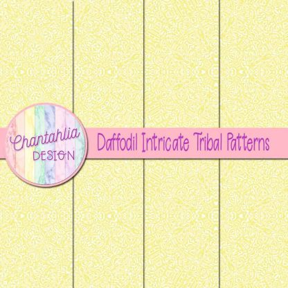 Free daffodil intricate tribal patterns