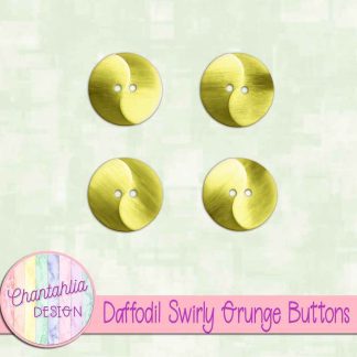Free daffodil swirly grunge buttons