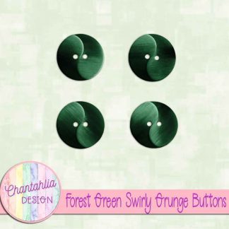 Free forest green swirly grunge buttons