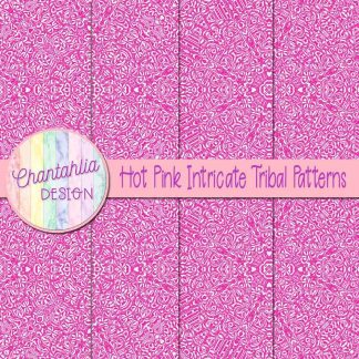 Free hot pink intricate tribal patterns