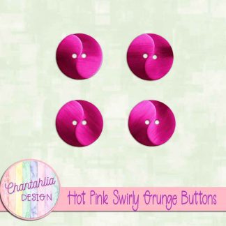 Free hot pink swirly grunge buttons