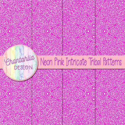 Free neon pink intricate tribal patterns