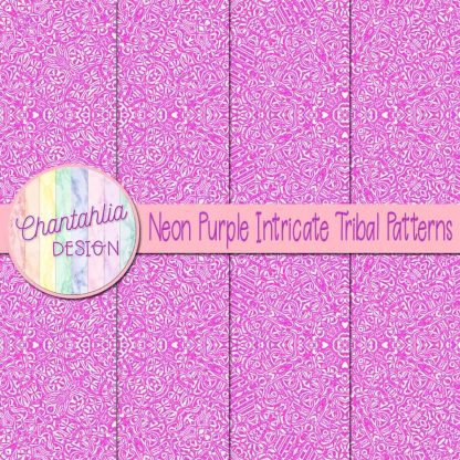 Free neon purple intricate tribal patterns