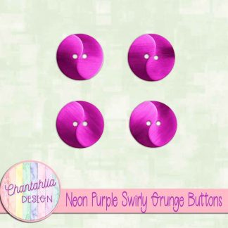 Free neon purple swirly grunge buttons