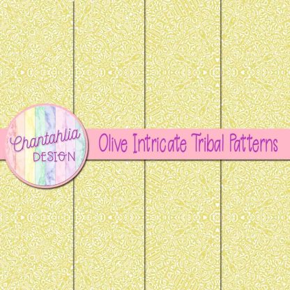 Free olive intricate tribal patterns