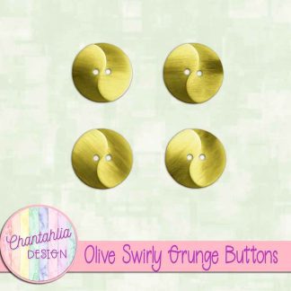 Free olive swirly grunge buttons