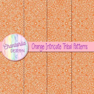 Free orange intricate tribal patterns
