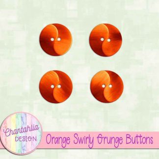 Free orange swirly grunge buttons