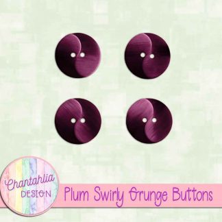Free plum swirly grunge buttons