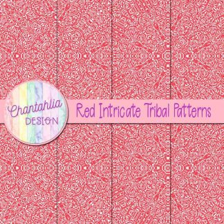 Free red intricate tribal patterns