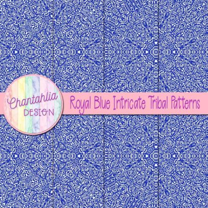 Free royal blue intricate tribal patterns