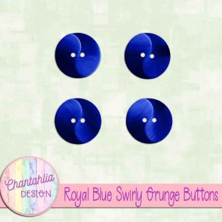 Free royal blue swirly grunge buttons