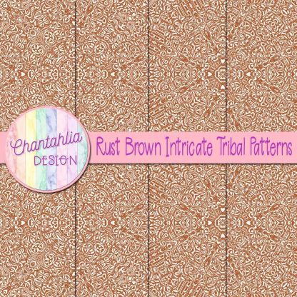 Free rust brown intricate tribal patterns