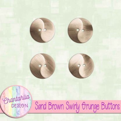 Free sand brown swirly grunge buttons