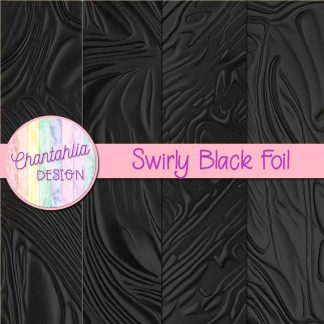 Free swirly black foil digital papers