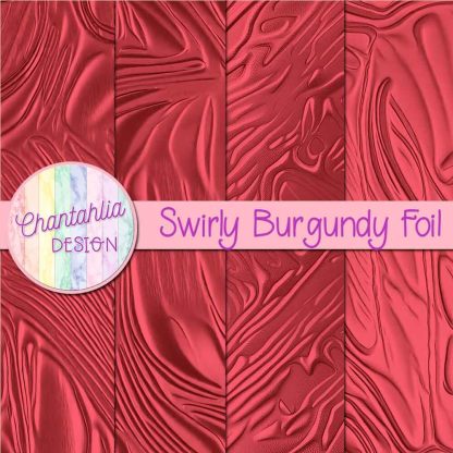Free swirly burgundy foil digital papers