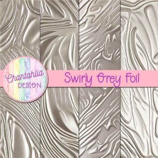 Free swirly grey foil digital papers