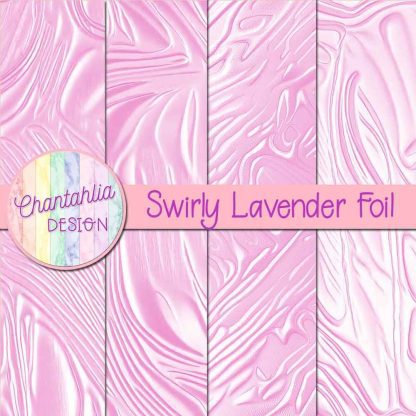 Free swirly lavender foil digital papers