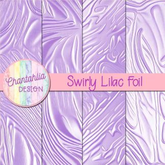 Free swirly lilac foil digital papers