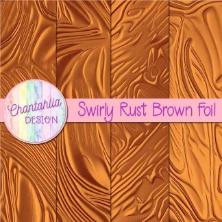 Free swirly rust brown foil digital papers