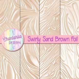 Free swirly sand brown foil digital papers