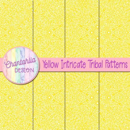 Free yellow intricate tribal patterns