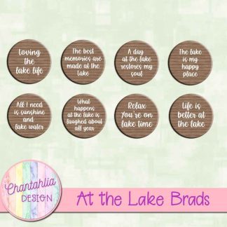 Free brads in an At the Lake theme