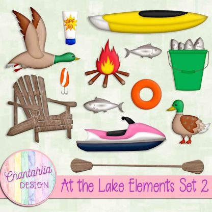 Free design elements in an At the Lake theme