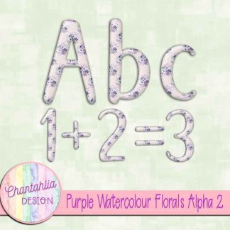 Free alpha in a Purple Watercolour Florals theme