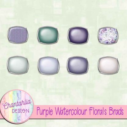 Free brads in a Purple Watercolour Florals theme