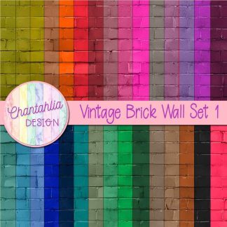 free digital papers featuring a vintage brick wall design