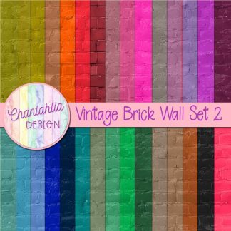 free digital papers featuring a vintage brick wall design