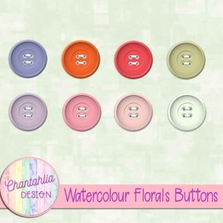 Free buttons in a Watercolour Florals theme