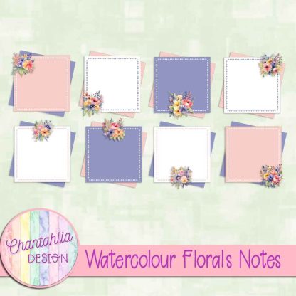 Free notes in a Watercolour Florals theme